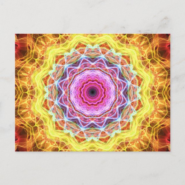 Pink Passion Kaleidoskop Postkarte (Vorderseite)