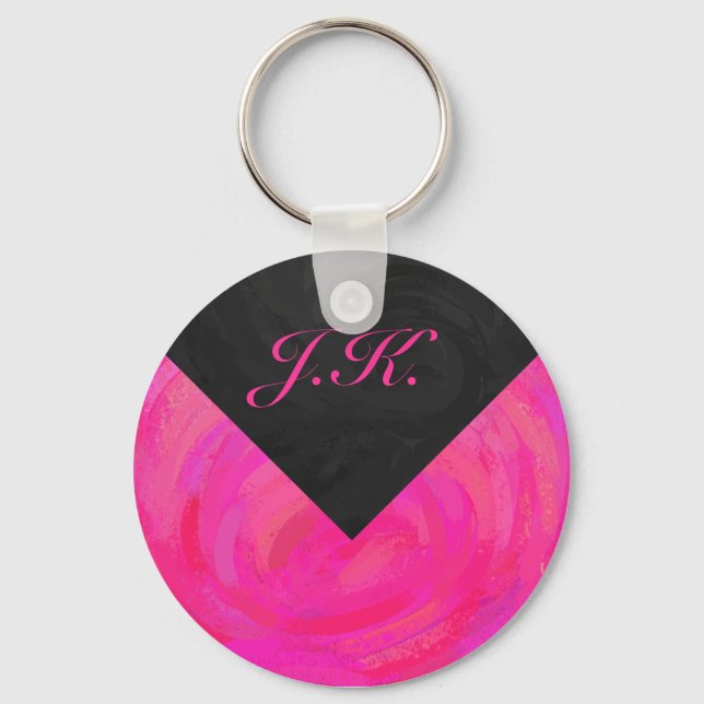 Pink Passion Monogram Schlüsselanhänger (Vorderseite)
