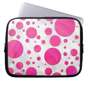 Pink Passion Polka Dot Pattern Laptopschutzhülle