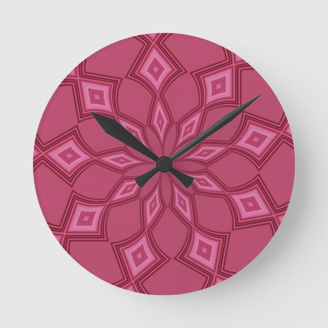 PINK PASSION RUNDE WANDUHR (Vorderseite)