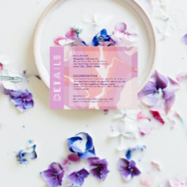 Pink Pastel Abstrakt Art Wedding Card Begleitkarte