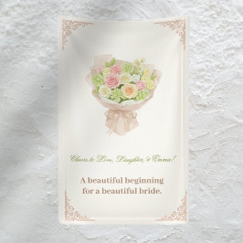 pink pastel bouquet Elegant Banner