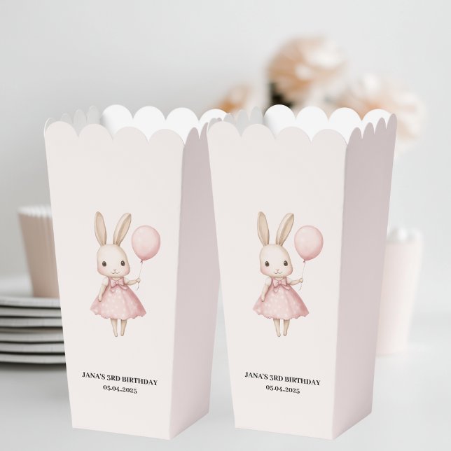 : Pink Pastel Bunny Oaster Kindergeburtstag Geschenkschachtel (Von Creator hochgeladen)