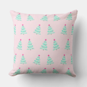 Pink Pastel Christmas Throw Kissen