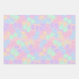 PINK & PASTEL FARBIERTE OSTERBUNNZAHLEN GESCHENKPAPIER SET