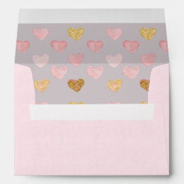 Pink Pastel Heart Lined Custom