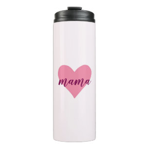 Pink Pastel Herzerkrankung für die Mama Thermosbecher