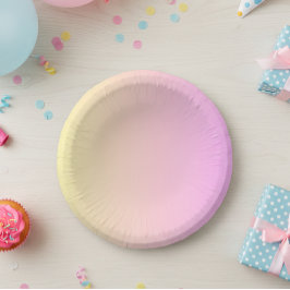 Pink pastel partyware/Paper plates/Birthday party  Pappteller