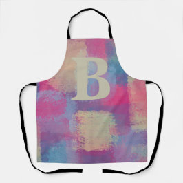 Pink Pastel Patchwork Initial Schürze