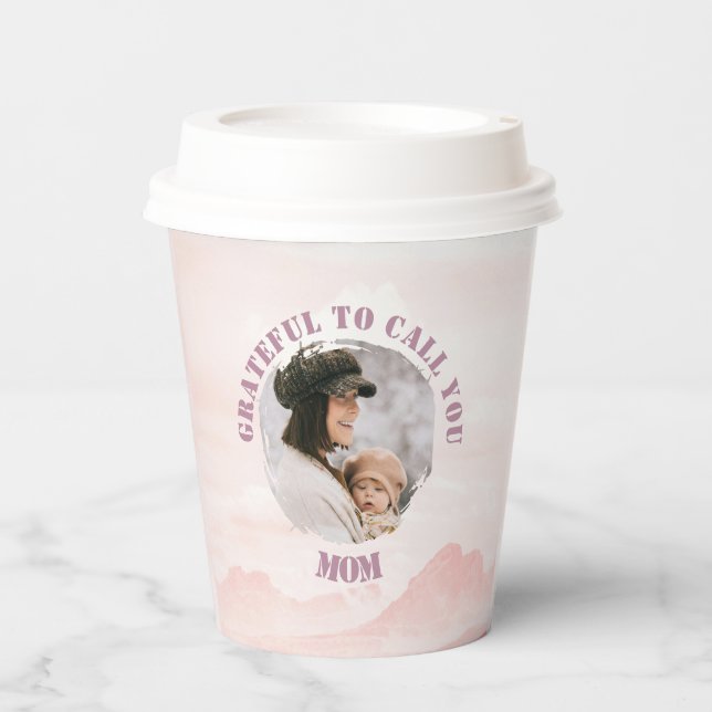 Pink Pastel Personalisierte Papiertafeln für die M Pappbecher (Vorderseite)