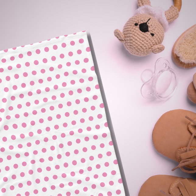 Pink Pastel Polka Dot Pattern Baby Kinderzimmer Fleecedecke (Von Creator hochgeladen)