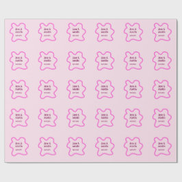 Pink pastel retro wedding border frame name date geschenkpapier