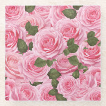 Pink Pastel Tiffany Rose Untersetzer