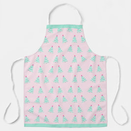 Pink Pastel Weihnachten Schürze - Weihnachtsbaum T