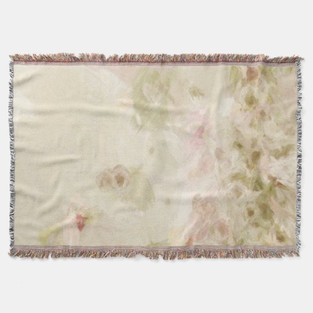 Pink-Pastell-Blume Decke (Vorderseite)