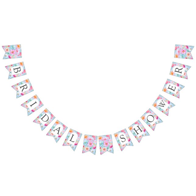 Pink Pastellfarben Brautparty Wimpelkette (Alle)