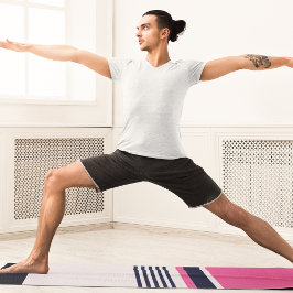 Pink Pastellstreifen Yogamatte