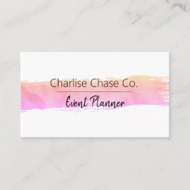 Pink Pastete Wasserfarbe Moderne Personalisiert Visitenkarte