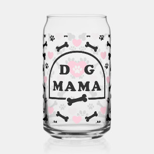 Pink Pattern Dog Mama Dosenglas