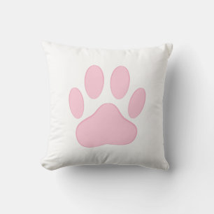 Pink Pawprint Kissen