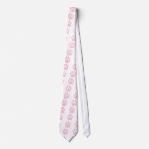 Pink Pawprint Krawatte
