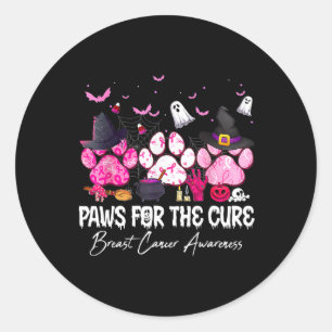 Pink Paws for the Cure Brustkrebs Awareness Hund Runder Aufkleber