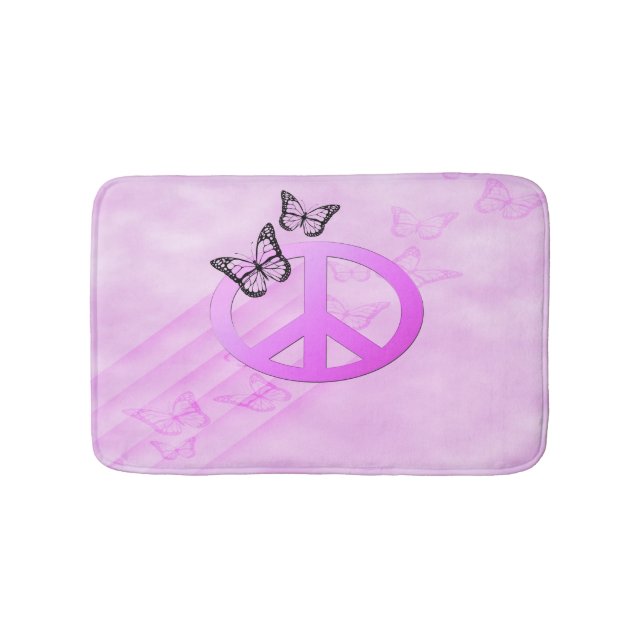 Pink Peace Badematte (Vorderseite)