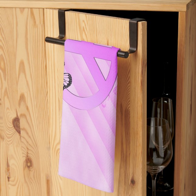 Pink Peace Handtuch (Drittel gefaltet)