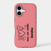 Pink Peace Love Infirmière Appréciation