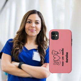 Pink Peace Love Nursing Appreciation  Case-Mate iPhone Hülle