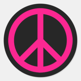Pink Peace Sign Sticker