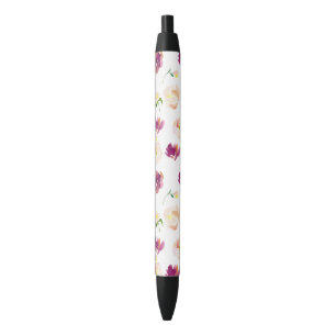 Pink Peach Burgundi Aquarell Floral Kugelschreiber