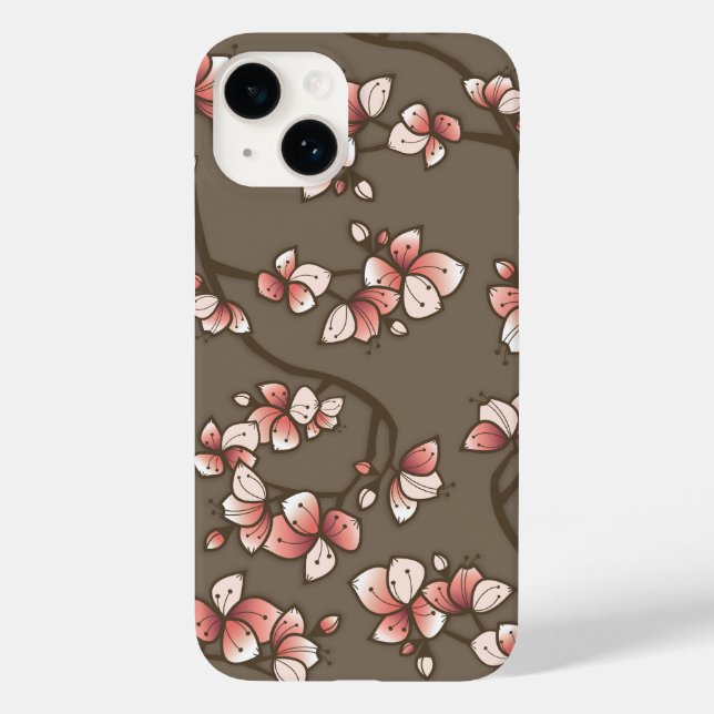 Pink Peach Cherry Blossom Elegante Kirche Santa Ma Case-Mate iPhone Hülle (Rückseite)