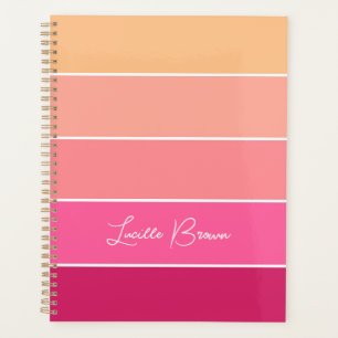 Pink Peach Custom Summer Color Block Streifen Planer