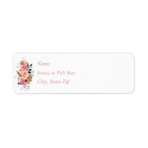 Pink Peach Floral Watercolor Girl Dusche