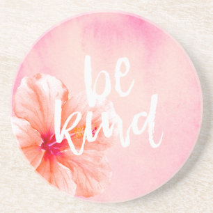 Pink Peach Hibisken Blume ist freundlich Getränkeuntersetzer