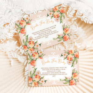 Pink Peach mit Blume Babydusche Buchungsanfrage Begleitkarte