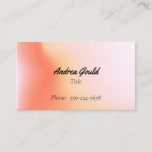 Pink-peach Ombre Business Card