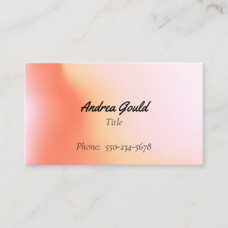 Pink-peach Ombre Business Card Visitenkarte