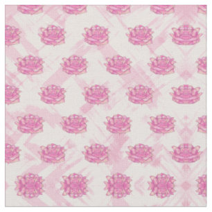 Pink Peach Rose Floral Wasserfarbe Pinselstriche Stoff