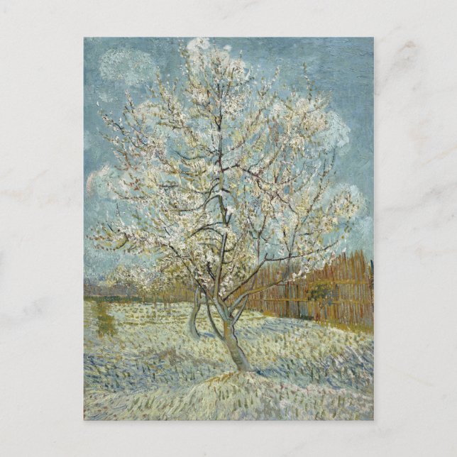 Pink Peach Tree von Vincent Van Gogh Postkarte (Vorderseite)