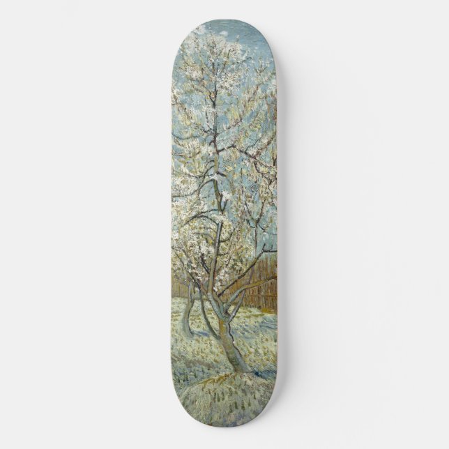 Pink Peach Tree von Vincent Van Gogh Skateboard (Vorderseite)