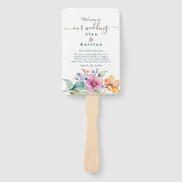 Pink Peach Yellow Blooms Set der Programmlüfter Fächer