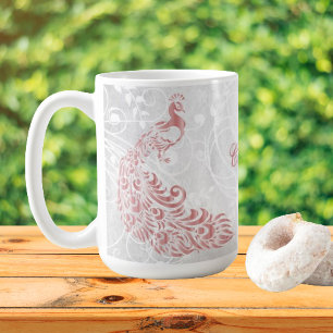 Pink Peacock Personalisiert Kaffeetasse