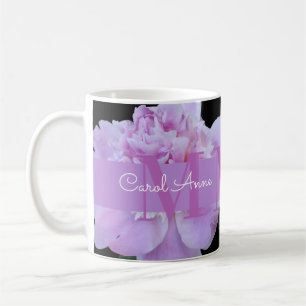 Pink Peak Lila Monogram Floral Black Kaffeetasse