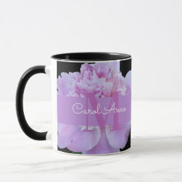 Pink Peak Lila Monogram Floral Black Tasse