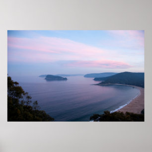 Pink Pearl Beach Sunset Poster