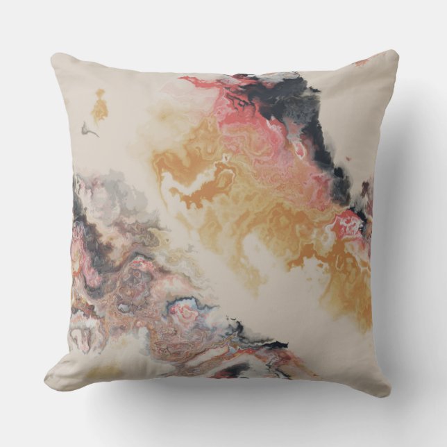 Pink Pearl Marble Abstrakt Kissen (Vorderseite)