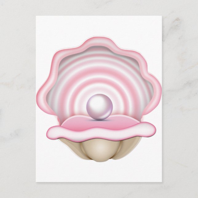 Pink Pearl Oyster Postkarte (Vorderseite)