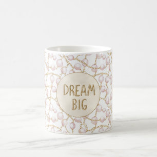 Pink Pearls Goldener Glitzer Kaffeetasse